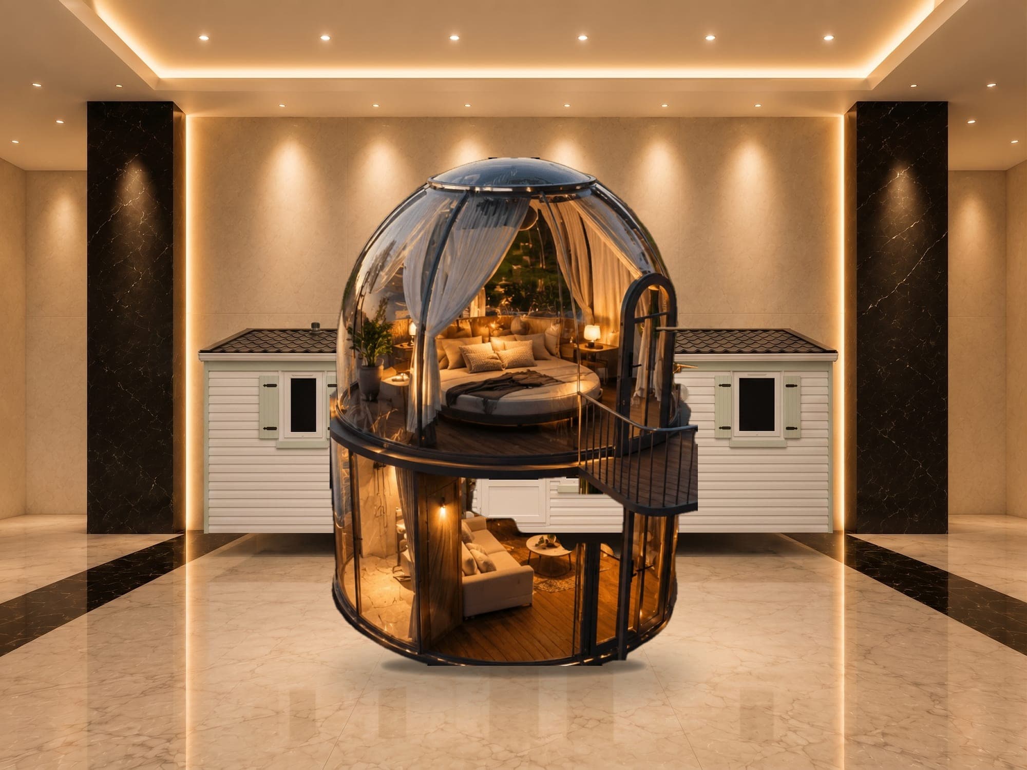 Cúpula Geodésica Dupla 20,8 m²