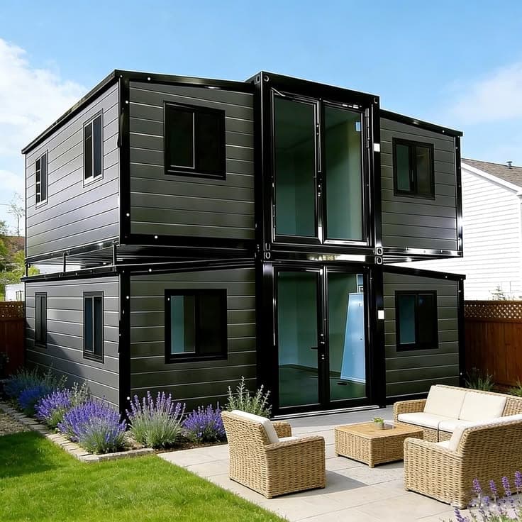 Container Expansível High-Spec 20 pés · Duplo Duplex (74 m²)