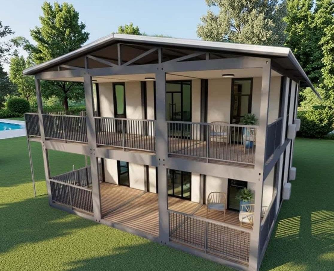 Container Expansível High-Spec Compacto 20 pés · Duplo Duplex (55 m²)