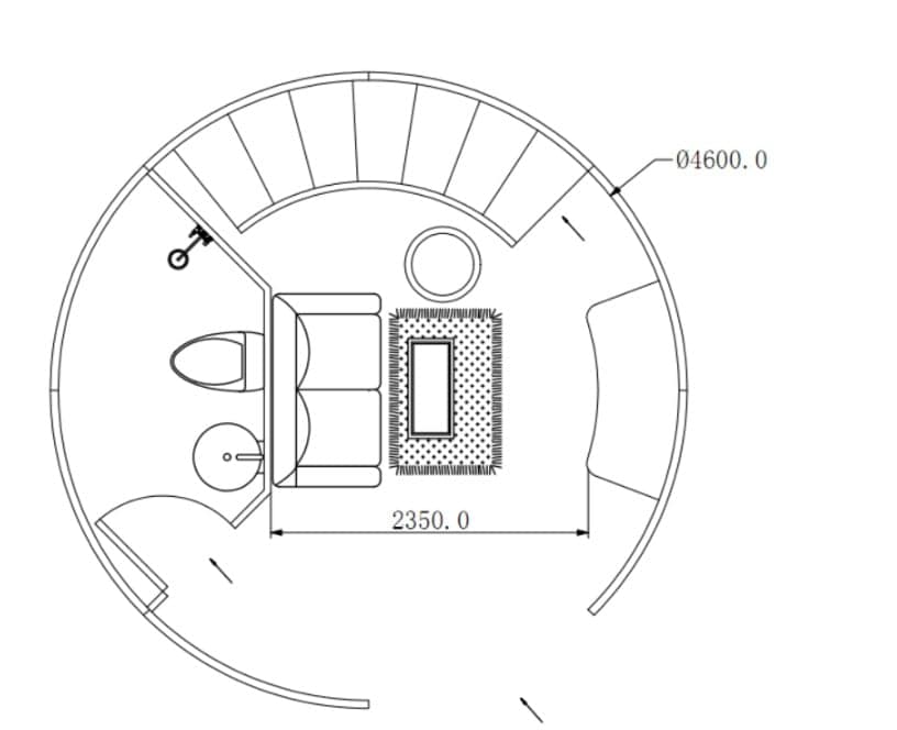 Cúpula Geodésica Dupla 5,0+2,5 m (24,5 m²)