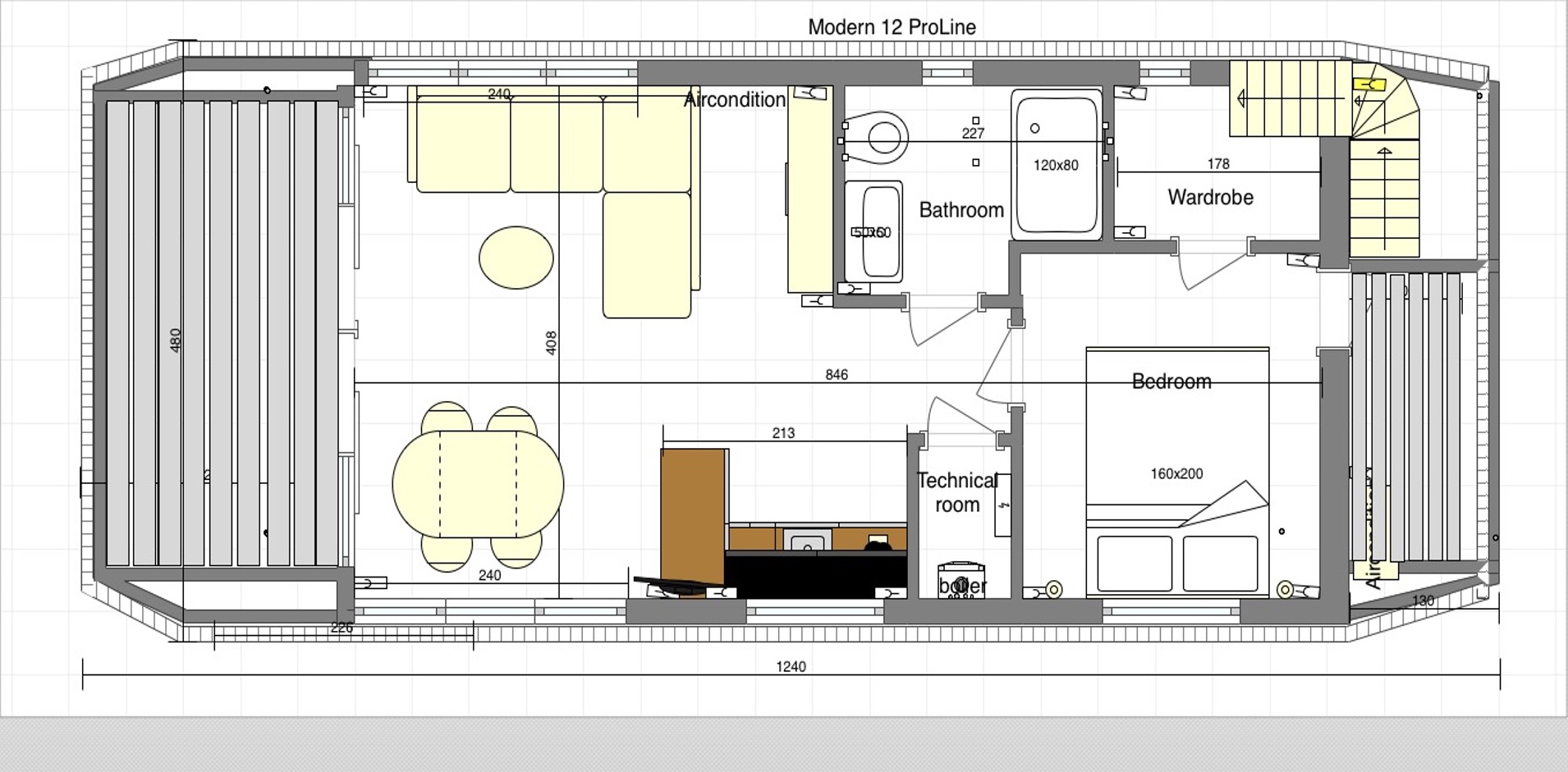 Houseboat Modern 12 ProLine 2 Bedrooms 34.00 m² 8