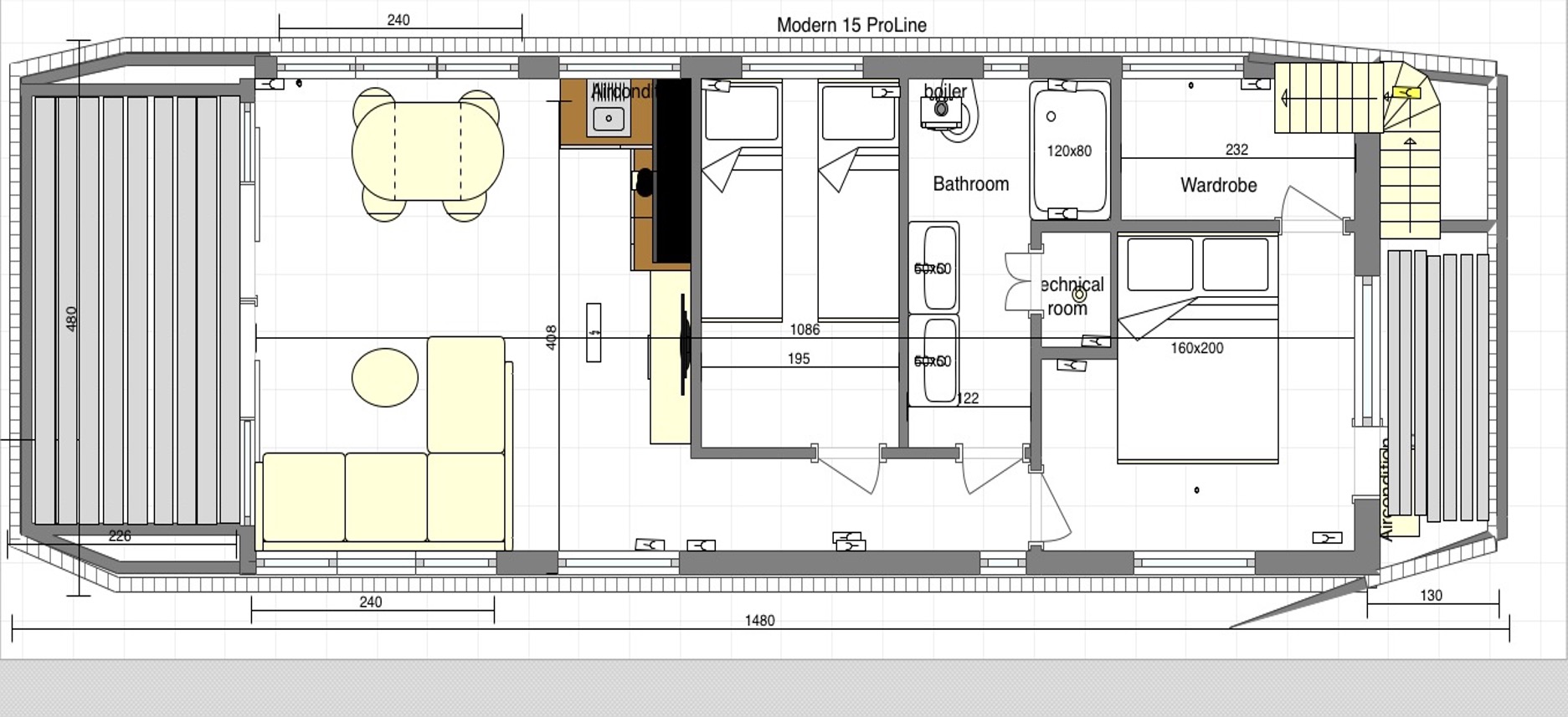Houseboat Modern 15 ProLine 2 Bedrooms 44.00 m² 8