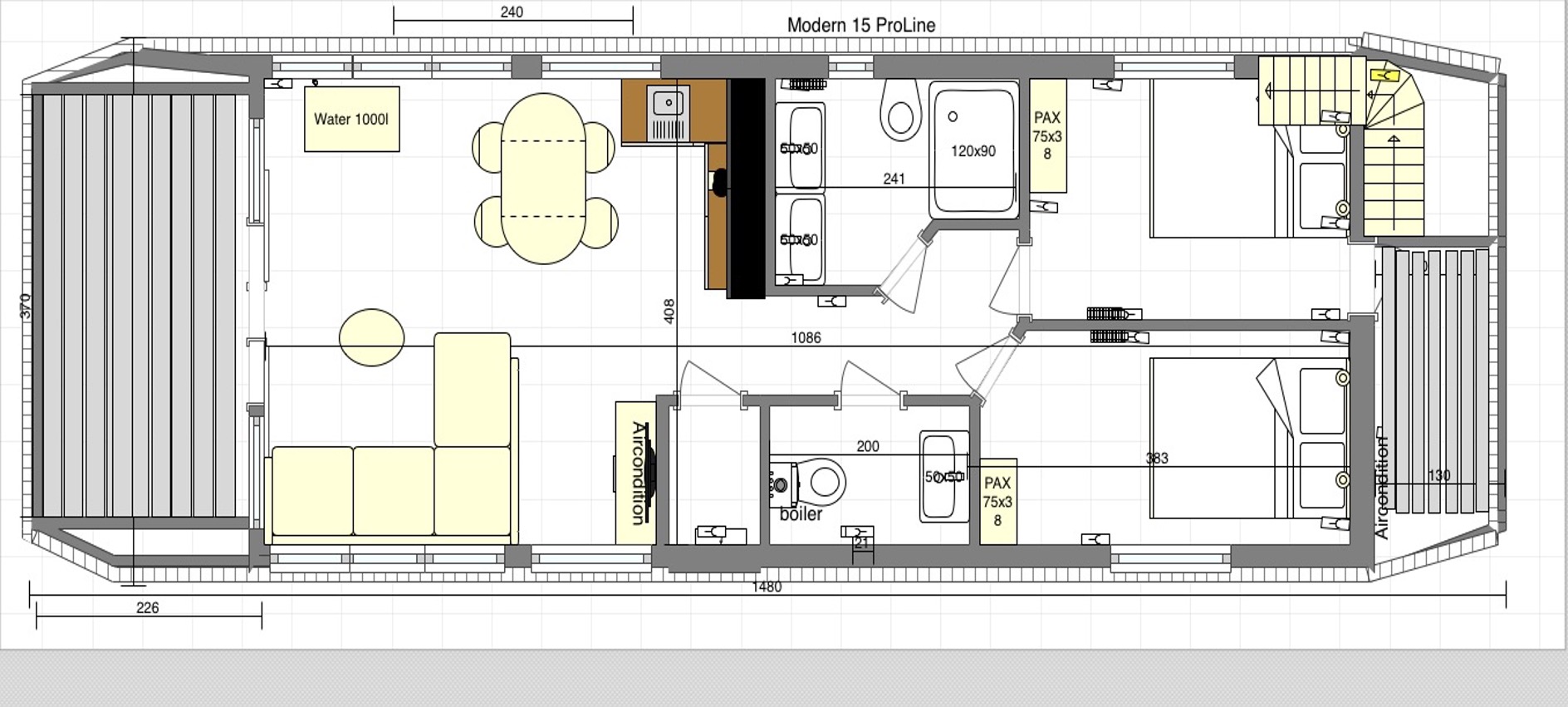 Houseboat Modern 15 ProLine 2 Bedrooms 44.00 m² 7