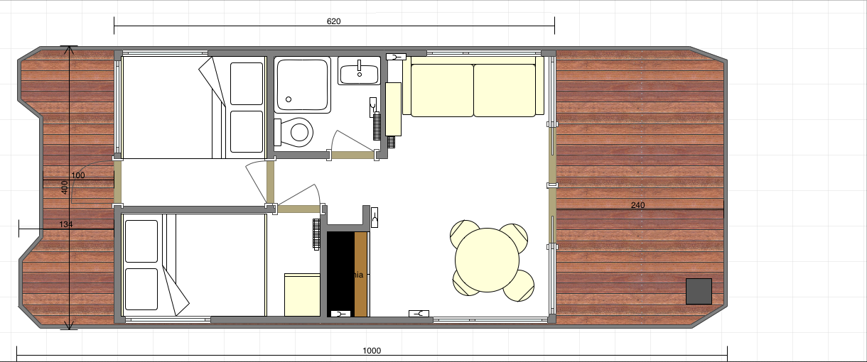Casa Flotante STB 4.0 1 Dormitorio 24,00 m² 4