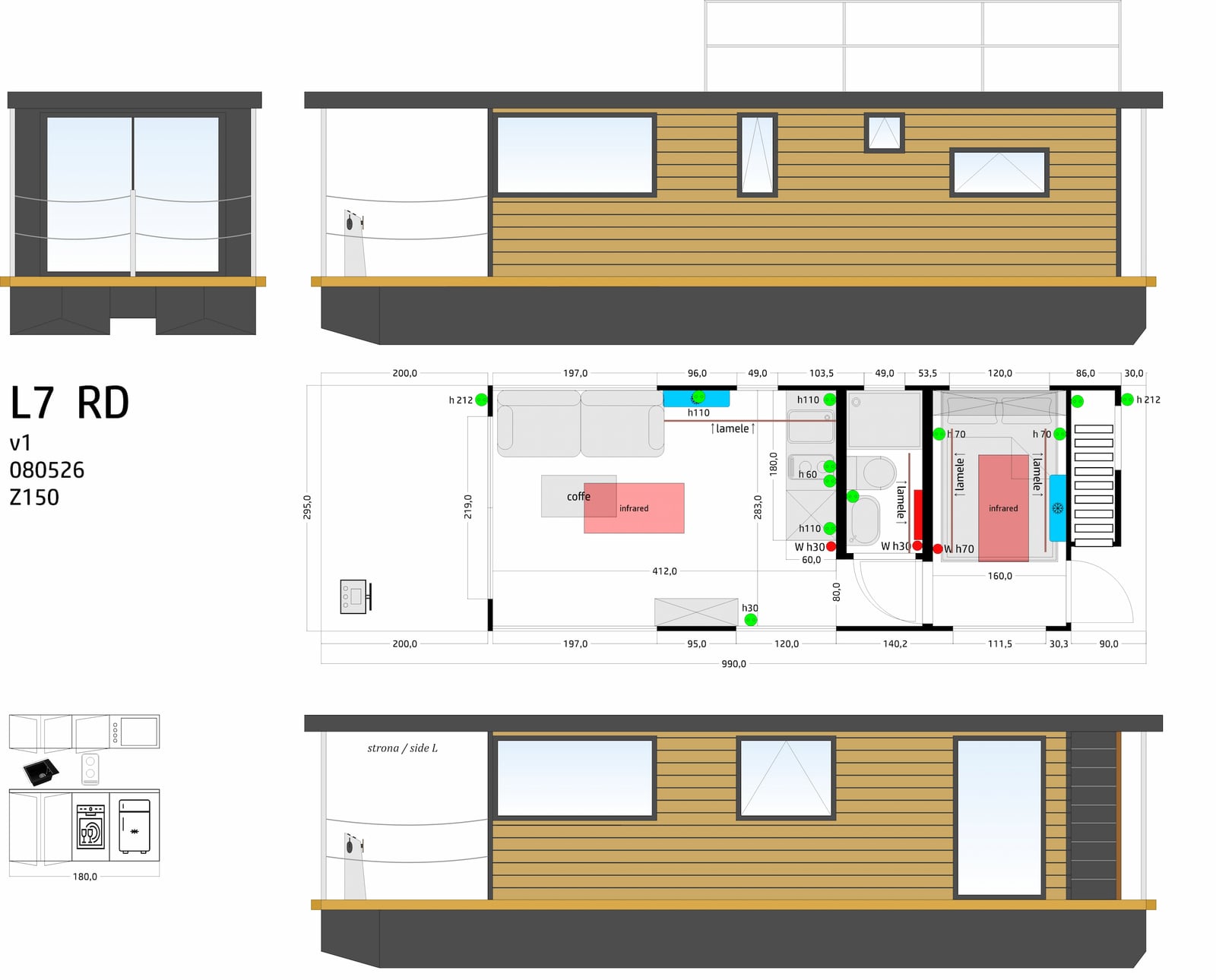 Houseboat Water Cabin L7 1 Bedroom 29.70 m² 8