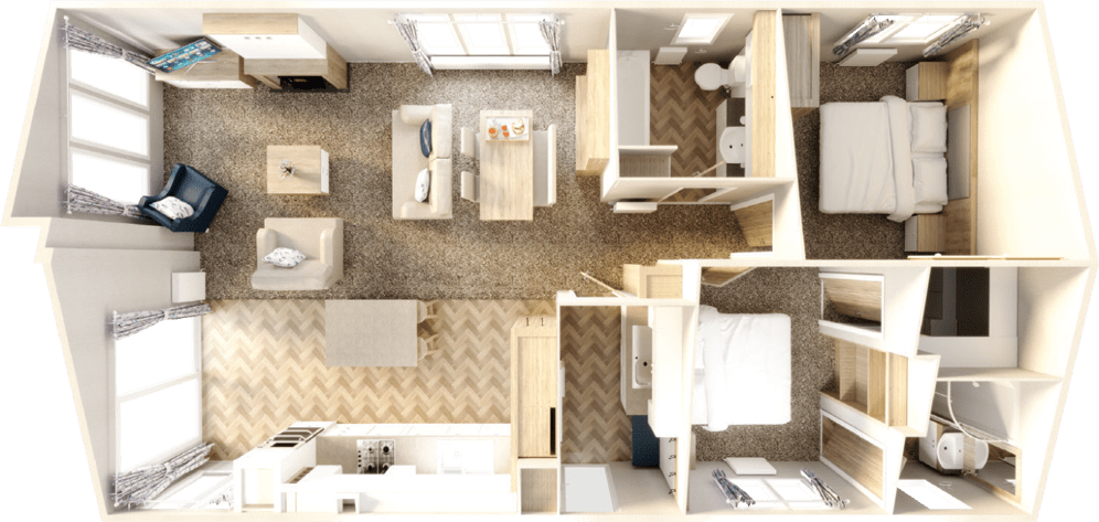 Willerby Pinehurst 2 υπνοδωμάτια 74,32 m² 9