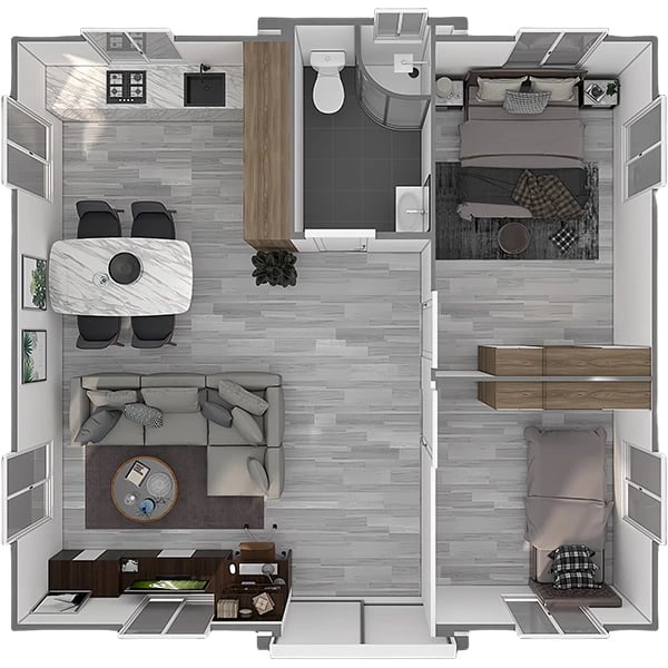 Container Espandibile Standard 20 piedi (37,2 m²) 24