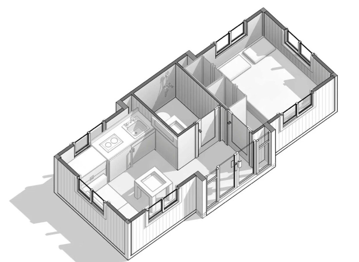 Επεκτεινόμενο κοντέινερ Standard 10 ποδιών (18,5 m²) 10