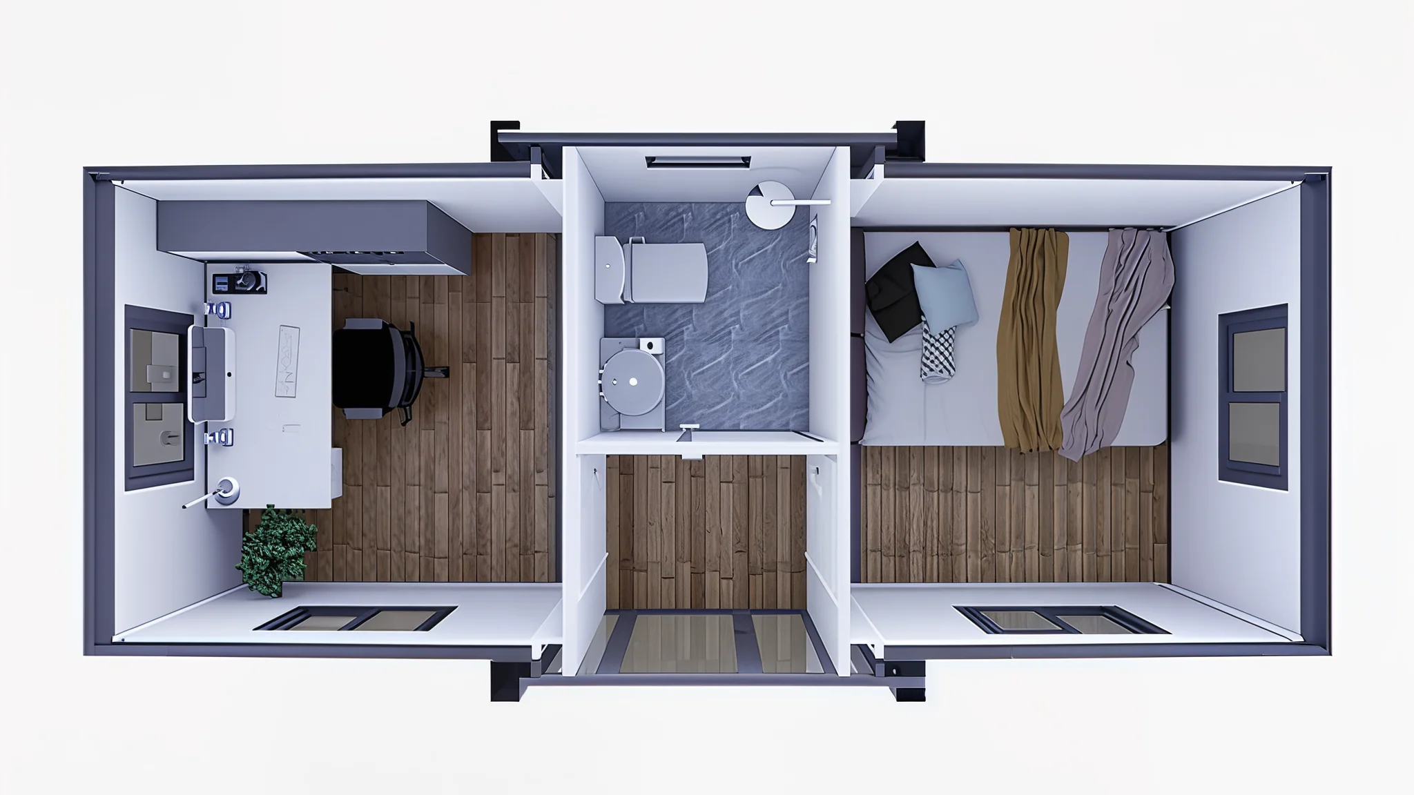 Container Expansível Premium 10 pés · Duplo Térreo (37 m²) 13