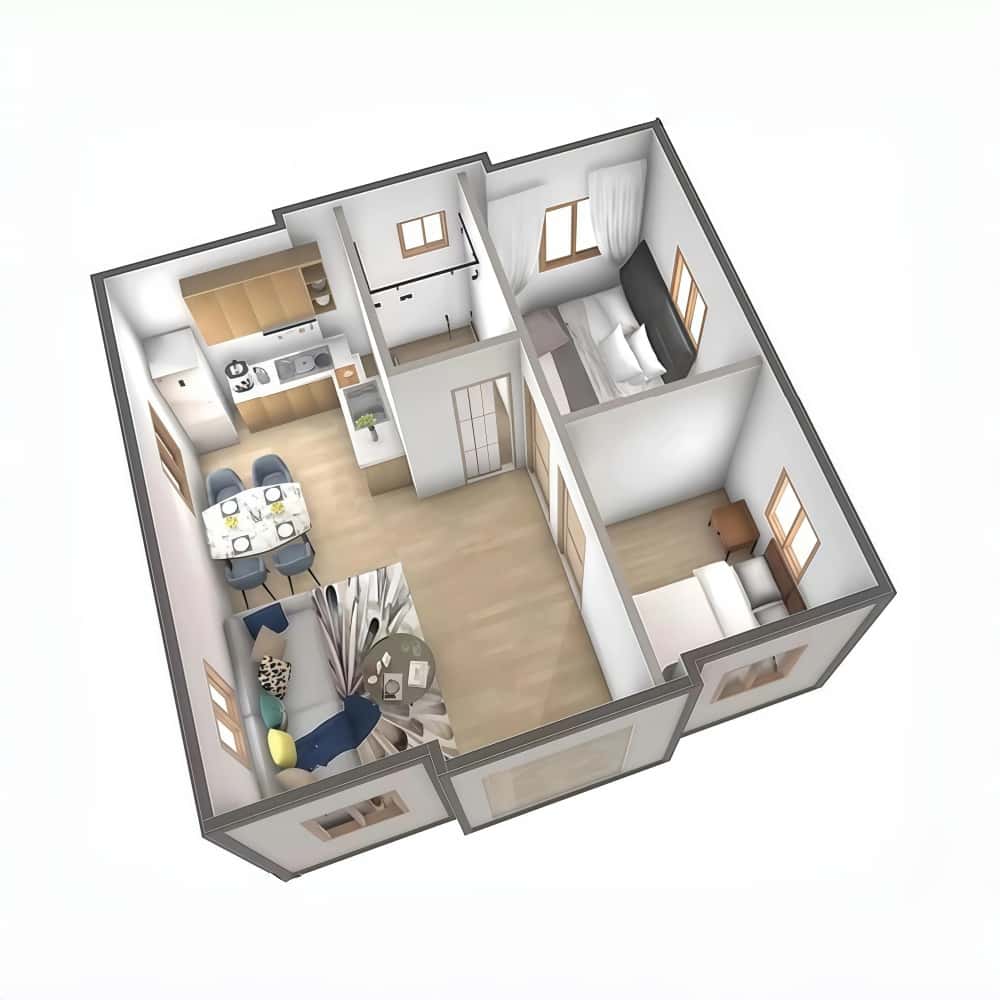 Container Expansível Premium Compacto 20 pés · Duplo Térreo (55 m²) 21