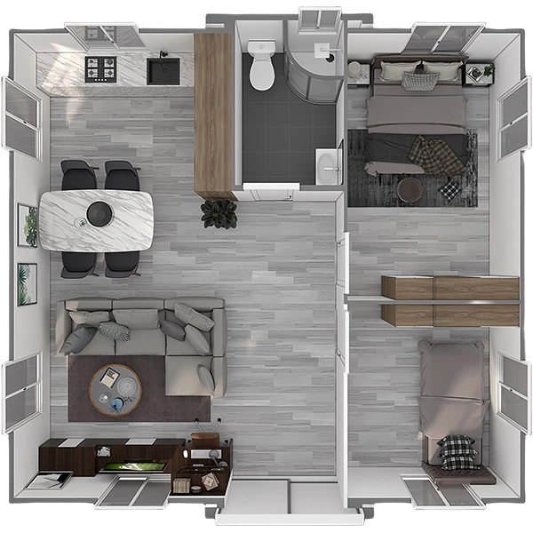 Expandable Container Double-Wing 20 ft (37 m²) 34