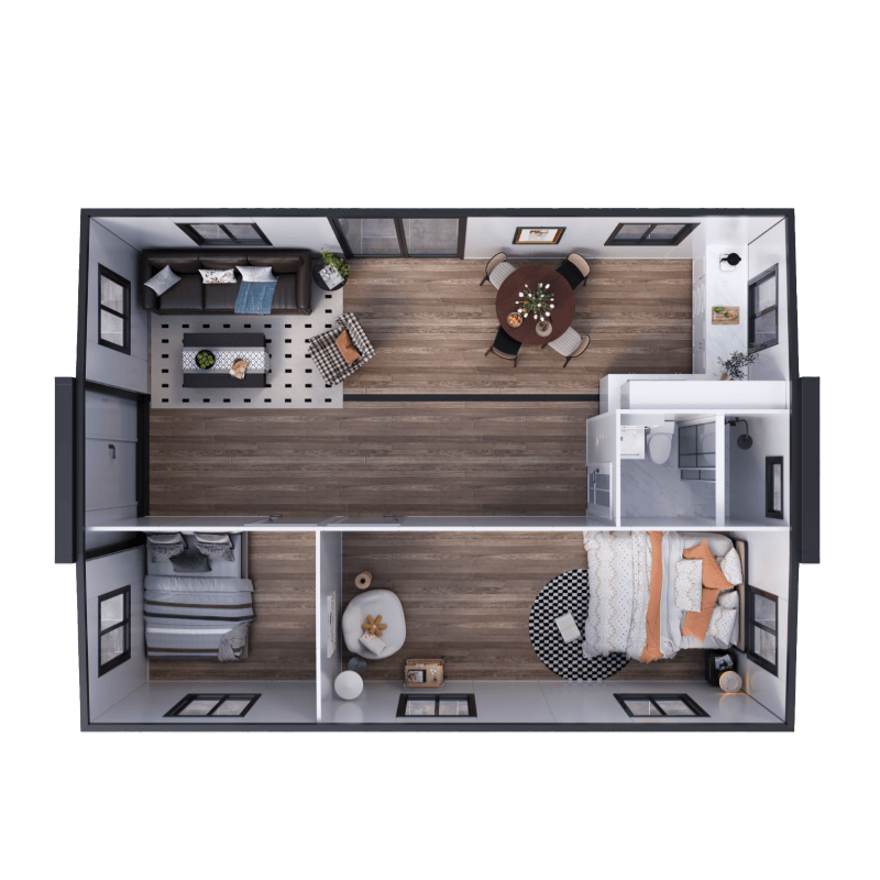 Container Expansível Premium 30 pés · Duplo Térreo (112 m²) 25